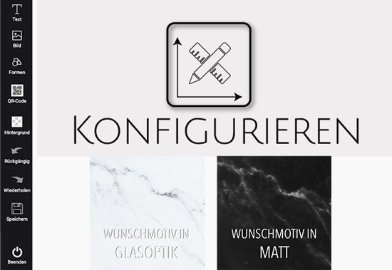 Küchenrückwandfolie konfigurieren Küchenrückwandfolie konfigurieren